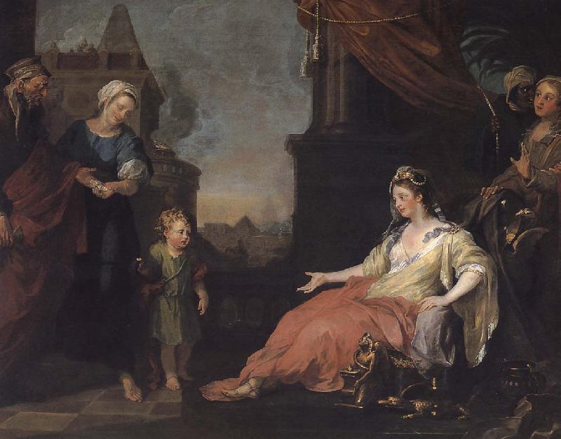 William Hogarth Pharaoh's daughter oil painting picture